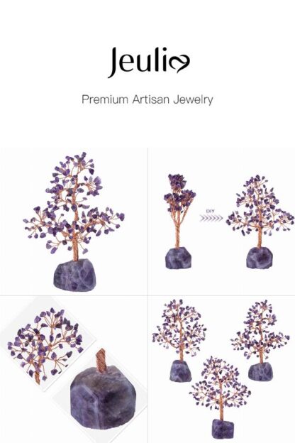 Jeulia "Tranquil Vibes" Natural Amethyst Feng Shui Tree