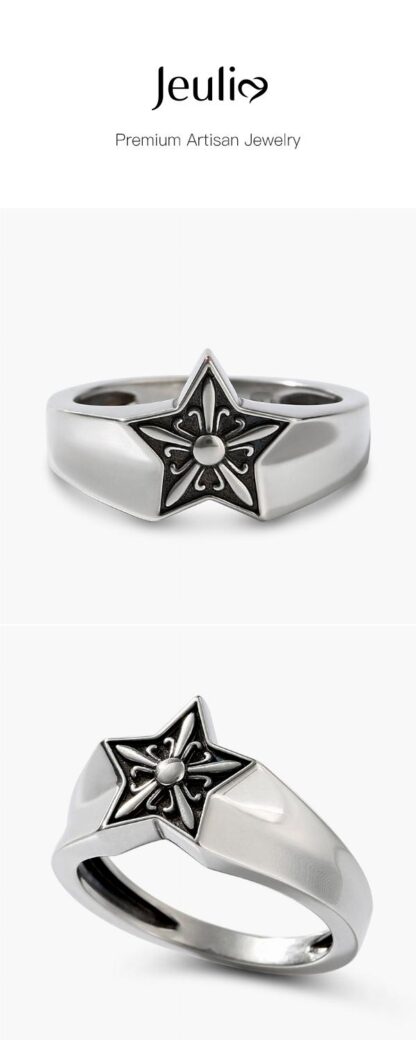 Jeulia "Royal Star" Sterling Silver Ring