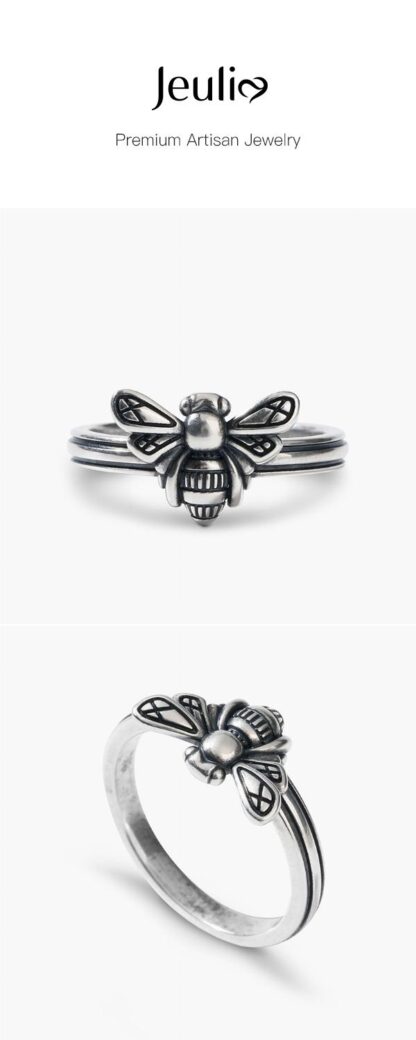 Jeulia "Honey Bee" Sterling Silver Ring